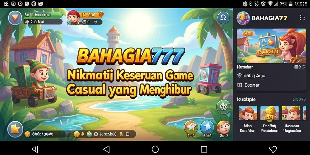 Tampilan gameplay BAHAGIA777 yang ceria dan menarik untuk dimainkan.