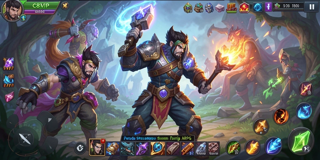Screenshot gameplay C8VIP menunjukkan aksi seru dalam dunia ARPG.