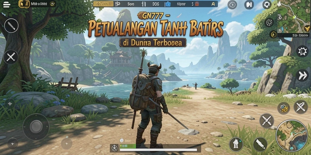 Tangkapan layar gameplay GN777 yang menunjukkan eksplorasi dunia terbuka.