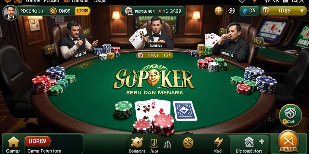 Tampilan gameplay poker yang menarik dari IDR89.