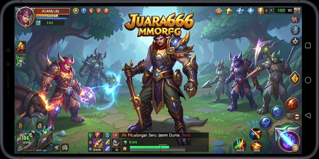 Screenshot gameplay JUARA666 menampilkan aksi seru dalam dunia MMORPG.