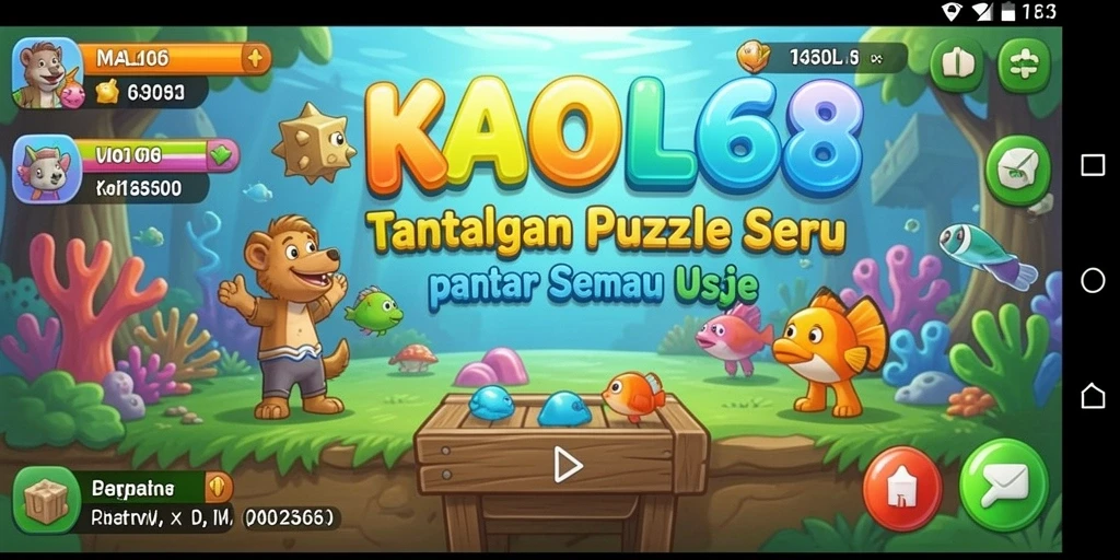 Screenshot gameplay <strong>KAOL68</strong> dengan tampilan puzzle yang menantang.