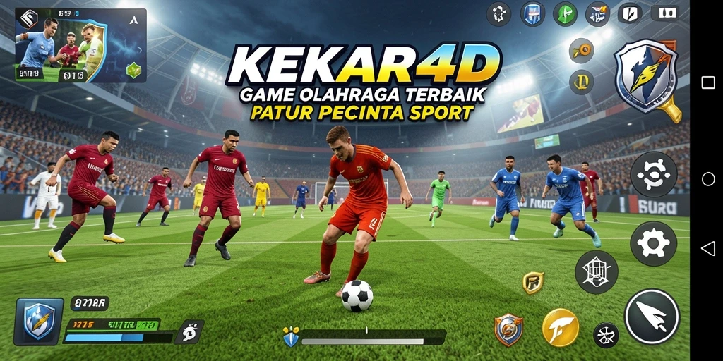 Screenshot utama dari gameplay KEKAR4D yang menampilkan aksi olahraga yang seru.