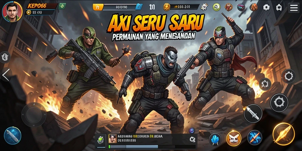 Tangkapan layar menunjukkan pertempuran epik dalam KEPO66.