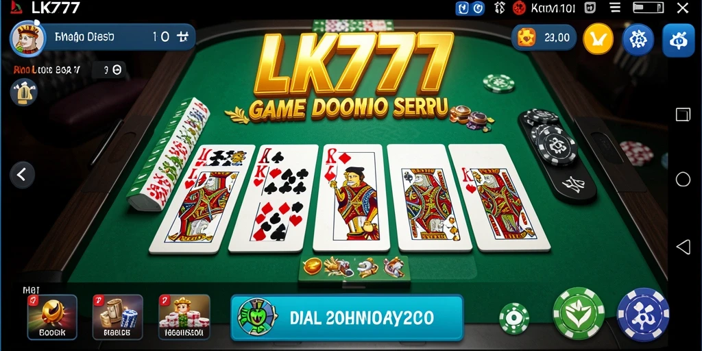 Tampilan permainan Domino yang menarik dan seru di LK777.