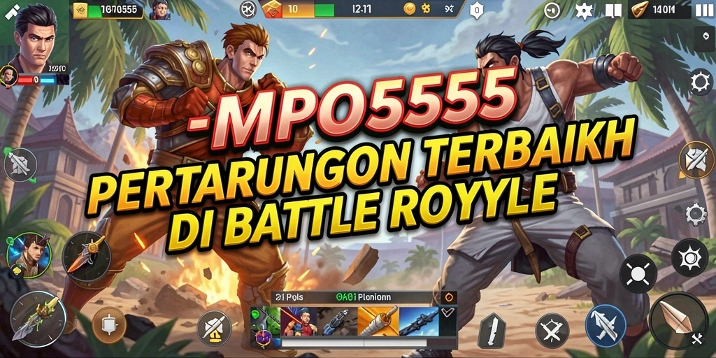 Tampilan gameplay seru di MPO555, pertarungan Battle Royale yang mendebarkan.