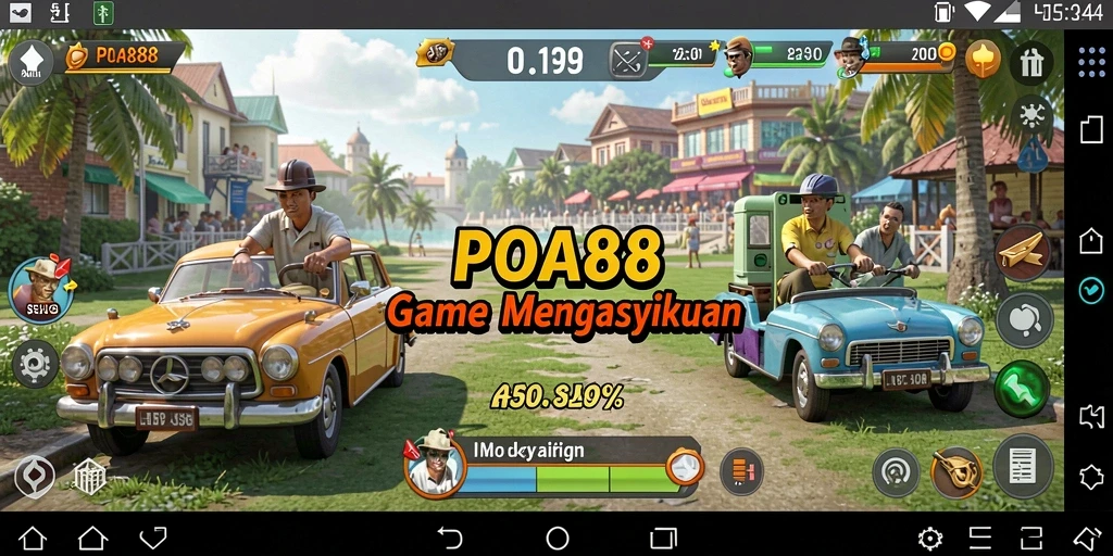 Tampilan gameplay menarik dari POA88 yang menampilkan berbagai level santai.