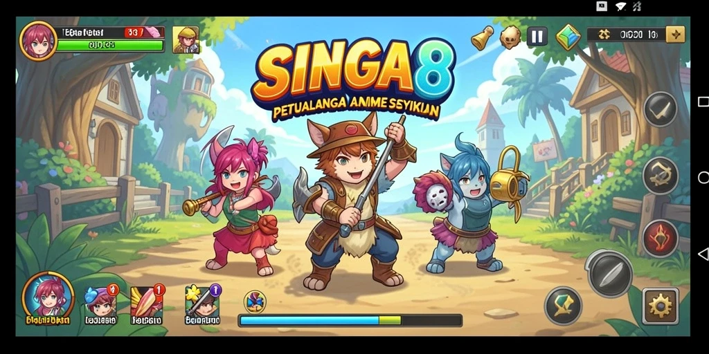 Tampilan gameplay SINGA8 yang seru dan menakjubkan.