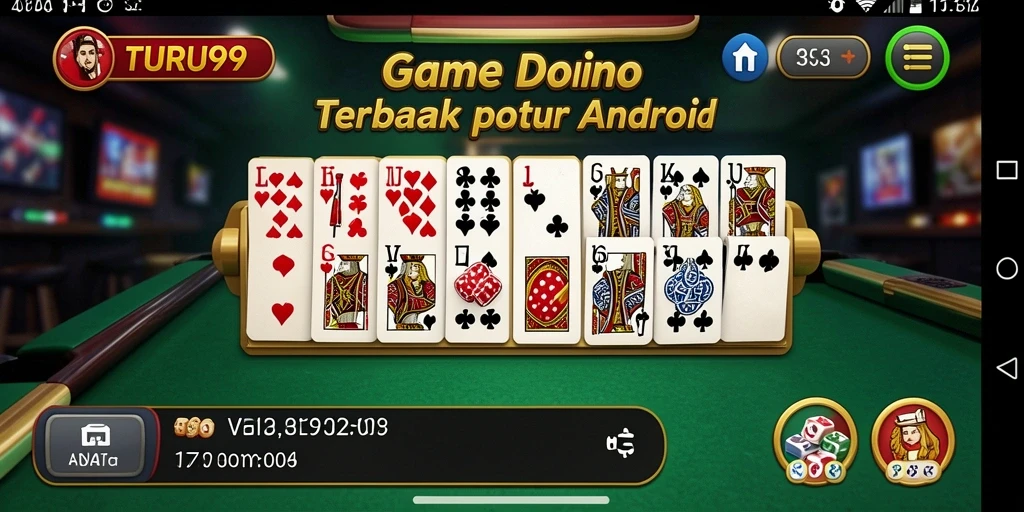 Screenshot utama TURU99 menampilkan aksi seru permainan Domino.